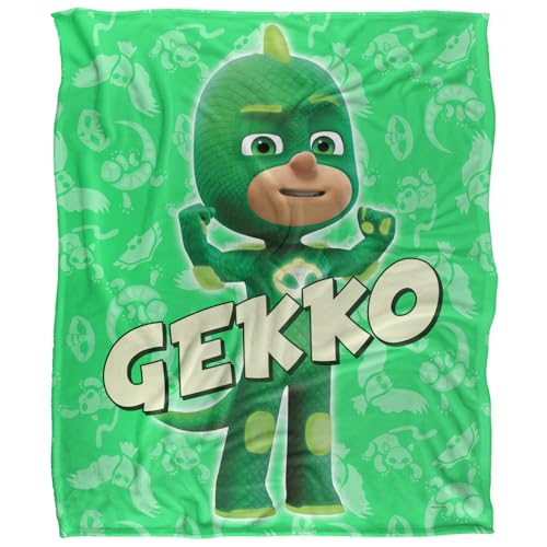 Pj Masks Gekko Character Super Soft Silky Touch Blanket - 91 x 147 cm