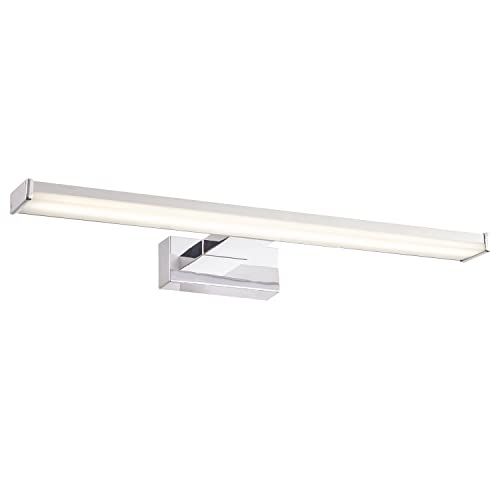 National Lighting Rigby LED Over Mirror Light IP44 Cabinet Bathroom Shower Room Chrome Effect Waterproof Vanity Designer Wall Mirror Light