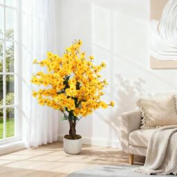 GarveeLife Artificial Plum Blossom 90/120/150 cm, Realistic Artificial Flower Branches, Artificial Plant for Home, Wedding & Office, Perfect Decoration