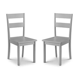 Julian Bowen Kobe Dining Chairs, Set of 2, Grey - H89 x W47.5 x D40.5cm