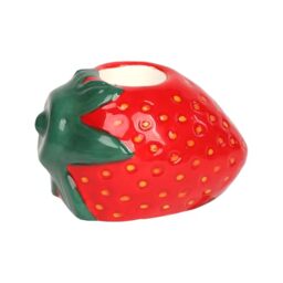 Talking Tables Ceramic Strawberry Candle Holder, Strawberry Candlestick Holder Stand for Indoor Outdoor Table Decor, Wedding Table Decorations Gift Home Summer Dinner Party Centrepiece, 10cm