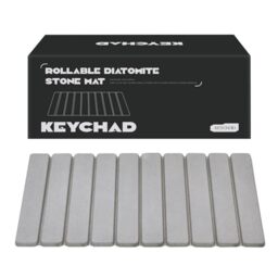 KEYCHAD Foldable Stone Bath Mat, Diatomaceous Earth Anti-slip Bath Mat Great Absorption Ability Quick Dry Natural Shower Floor Mat for Bathroom, Home & Bedroom Door, 23.4 * 15.4'' Gray