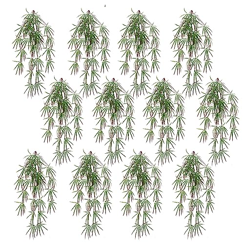 Leaf Pack of 12 x 100cm Artificial Hanging Acer Spider Plant