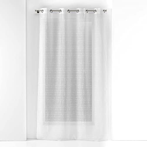 Douceur d'Intérieur, Sandblasted Chenille Opallia Eyelet Curtain 140 x 280 cm