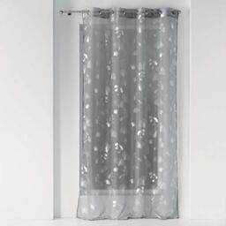 Douceur d'Intérieur Net Curtain, Polyester, White/Silver, 140 x 280 cm