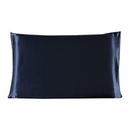 Sourcingmap 19 Momme Silk Zippered Pillowcases 1 Pack, Royal Blue 30x50cm