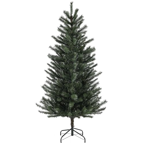 HOMCOM 180cm Artificial Christmas Tree with Steel Stand Folding 467 Branches Realistic Christmas Decoration Green