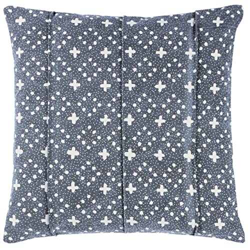 Yard furn Helm Polyester Filled Cushion - Textured Washed Cotton (Ink - 50x50cm)