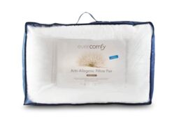 EverComfy Anti Allergy Pair of Pillows, Polyester, Double