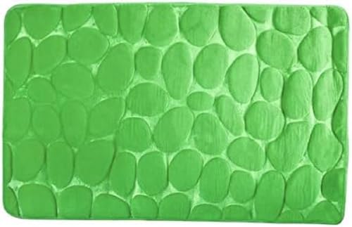 MSV Washable Bath Mat Quick Dry Non-Slip 40 x 60 cm Basil Green