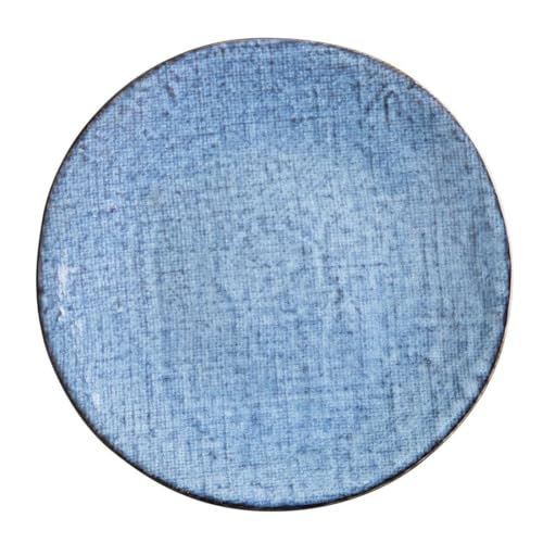 Olympia Denim Blue Coupe Plates 285mm 11 Inch, Box of 4 - Super vitrified crockery with chip-resistant rolled edges, built for intensive commercial dining or busy cafes.