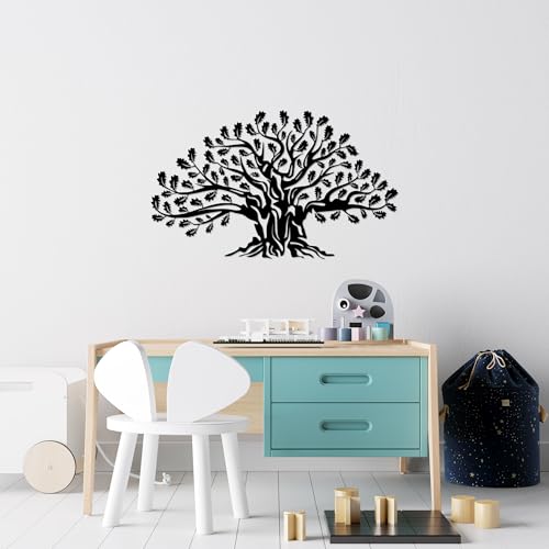 Stylish Black Decorative Metal Wall Accessory, 42 x 70 cm, 100% Metal, 1.5 cm Thickness, Perfect for Modern Home Decor & Office Spaces