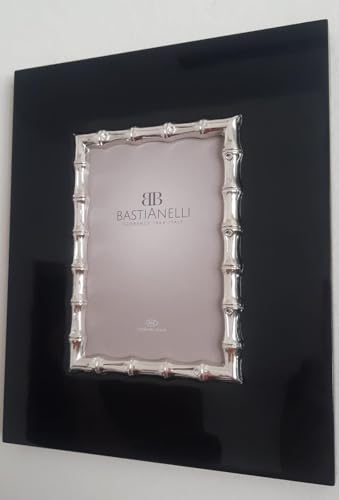 Bastianelli 925 Silver Bamboo Frame or Mirror with Polished Wood