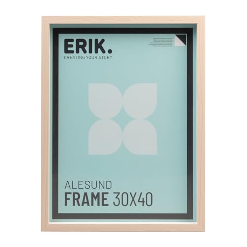 Grupo Erik 30x40 Picture Frame - Oak Photo Frames Wall, Large Picture Frames 30cm x 40cm, Family Photo Frame, Art Wall Decor - New Home Gifts, Home Decor Gifts