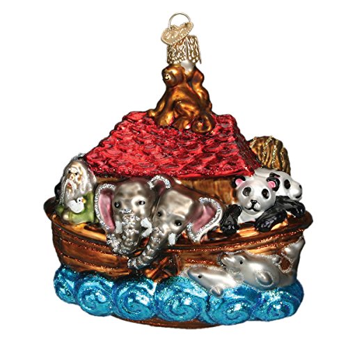 Old World Christmas Spiritual Gifts Glass Blown Ornaments for Christmas Tree Noah's Ark