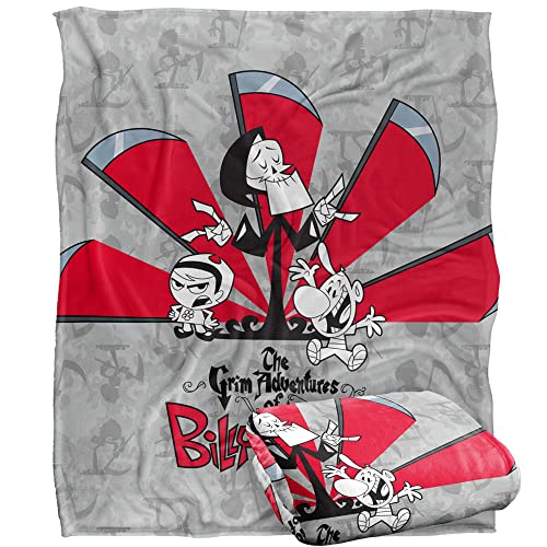 Grim Adventures Of Billy & Mandy Times Up Silky Touch Super Soft Throw Blanket 152 X 127 Cm