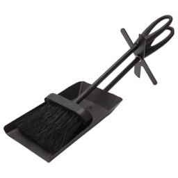 Valiant Fireside Ash Brush & Shovel Hearth Tidy Set - 38 cm Cast Iron Handles - Durable Fireplace, Stove, BBQ & Fire Pit Cleaning Tools
