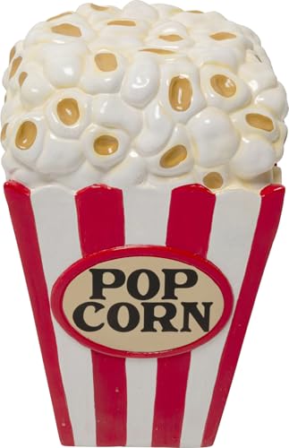 KARE Design stool Popcorn, red/white, 30x30 cm, popcorn motif, 110 kg load capacity, cinema, stool, decorative object, living room