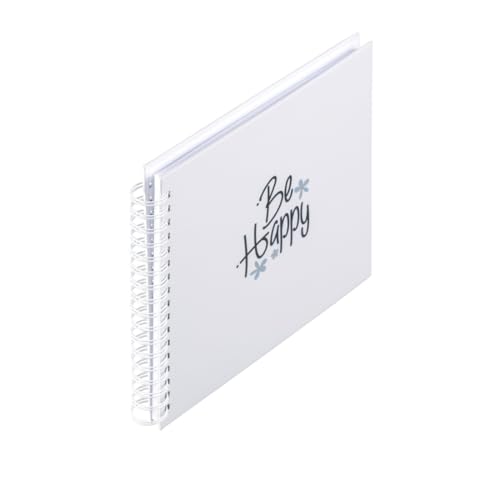 "Hama Photo Album ""Good Things"" (Spiral Bound Scrapbook for 100 Photos 10x15 cm, 50 White Pages, 28x24 cm DIY Album for Memories and Creative Design) White"