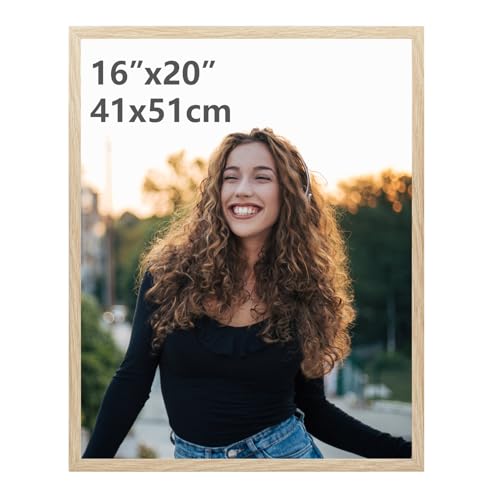 Ditwis 40x50 cm Picture Frame Wood Colour, Large Poster Frame for Horizontal or Vertical Wall Display in Living Room, Office, Gallery