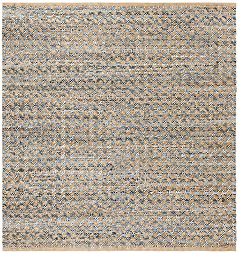 Safavieh Boho Rug for Living Room, Dining Room, Bedroom - Cape Cod Collection, Short Pile, in Beige, 182 x 182 cm