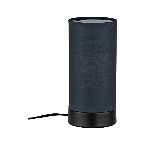 Paulmann 77059 Table luminaire Pia max. 25 watt Table lamp Black matt Living Room lamp Metal, Fabric Bedside lamp E14