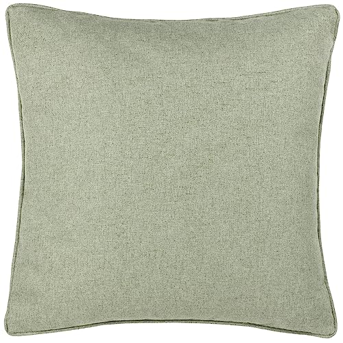 furn. Dawn Cushion Cover – Soft Textured Neutral Tone Piped Edge Case (Eucalyptus – 45x45cm)