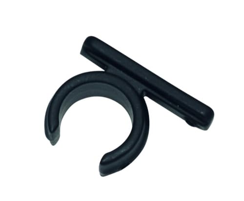 Gardinia Memphis Series Ring Adaptor for Universal Brackets for Curtain Rods Diameter 16 mm Metal Matt Black Pack of 2