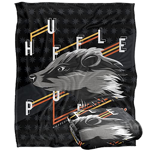 HARRY POTTER Blanket, 152 x 127 cm Neo Industries Hufflepuff Silky Touch Super Soft Throw Blanket