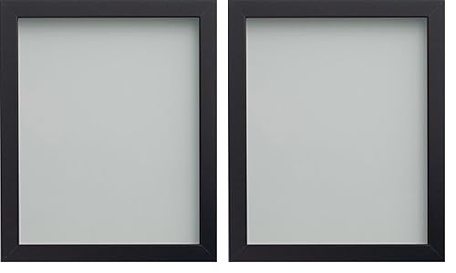 Frame Company Photo Frame, MDF, Black, 9 x 7 inch Fitted with Perspex (Pack of 2)