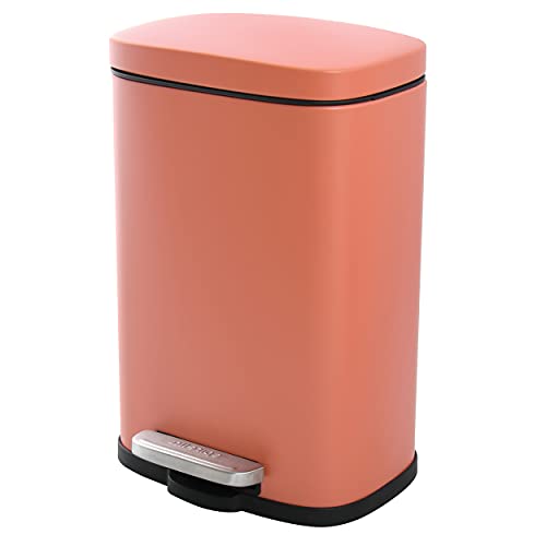 Spirella Akira Pedal Bin Steel 5L Matte Terracotta