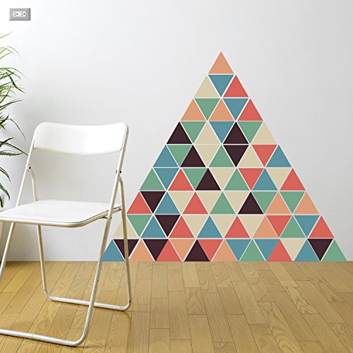 "Walplus ""Triangles"" Removable Wall Stickers Murals Nursery Office Home Decoration, 88 x 74 cm"