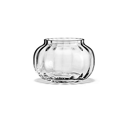 Holmegaard Primula Tea Light Holder Diameter 9.5 cm Mouth Blown Glass Clear