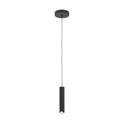Eglo Connect.z Smart-Home LED Pendant Lighting Balamorta-Z, Metal Hanging lamp in Black and White, ZigBee, app and Alexa Voice Control, Warm White-Cold White, RGB, dimmable