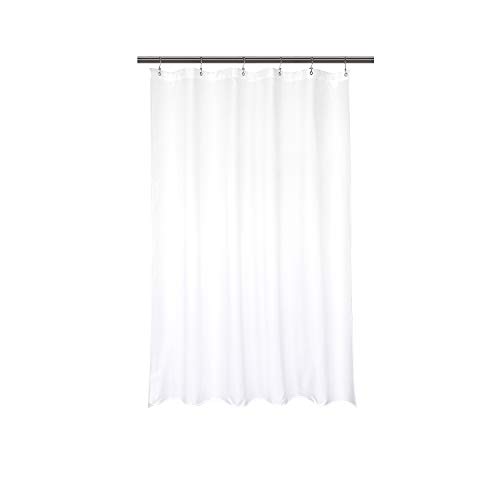 "Barossa Design Waterproof Fabric Stall Shower Curtain Liner 32"" W x 72"" H - Hotel Quality, Machine Washable, White Shower Liner for Bath Tub, 32x72"