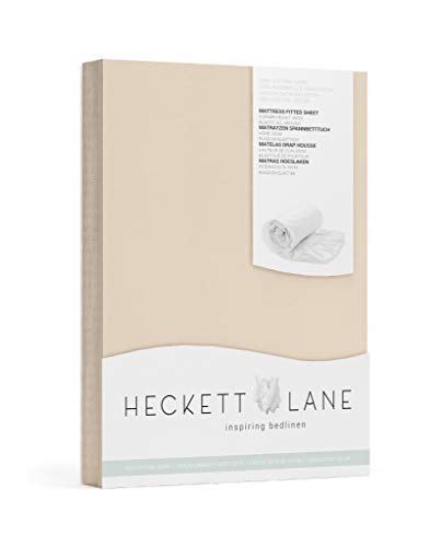 Heckett Lane Fitted Sheet, Cotton, Cuban Sand, 90 x 200 cm