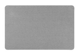WENKO Water Absorbent Bath Mat with Natural Rubber Backing, Polyester Surface (Quick Drying), 80 x 50 cm, Grey