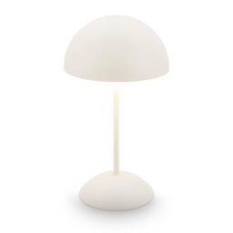 BRILONER - Rechargeable LED Table Lamp with Touch, Dimmable, IP44 Waterproof, 4000mAh Battery Table lamp, Bedside Lamps, Reading Light, Night Ligh, Outdoor, Mushroom Lamp, 16 x 29 cm, White