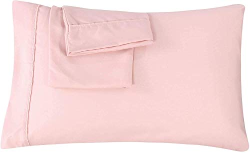 TBM Oversize Pillow Case Extra Large Fits Even The Fluffiest Pillows Including The Pancake Pillow Extra Tall Pillowcase 100% Egyptian Cotton 600 Thread Count (Blush/Rose Pink, King 23W X 43L)