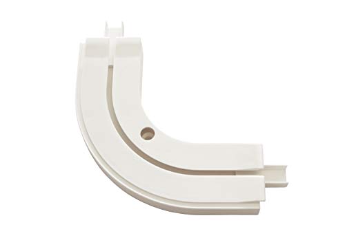 Gardinia GE1 Round Arch for 1-Track Curtain Rail Extensions 90° 13.5/13.5 cm Plastic White