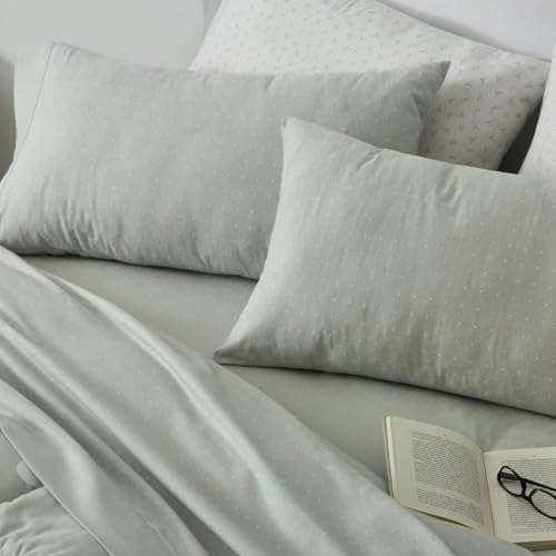 Burrito Blanco - Cotton Flannel Sheets - Bed 120 cm Design 577 - Laurel Color (120x190/200 cm.)