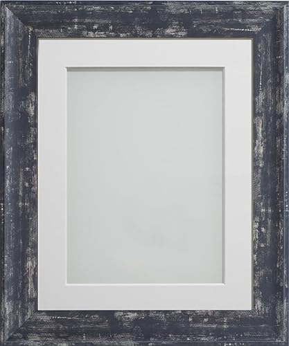 Frame Company Lynton Coal Photo Frame with Off-White Mount, 12x10 for 10x8 inch, fitted with perspex