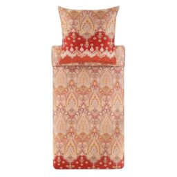 Bassetti Isolabella 9329938 Bed Linen + 2 Pillowcases Made of 100% Cotton Satin in Red R1, Dimensions: 200 x 200 cm + 2 K 80 x 80 cm