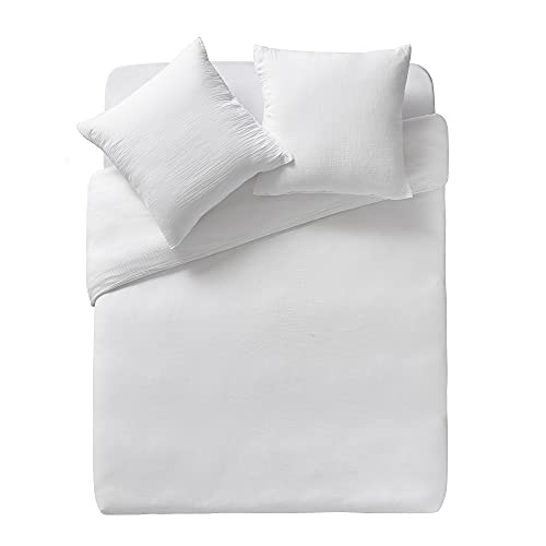 ESSIX Tendresse Plain Dyed Cotton Gauze Duvet Cover Set