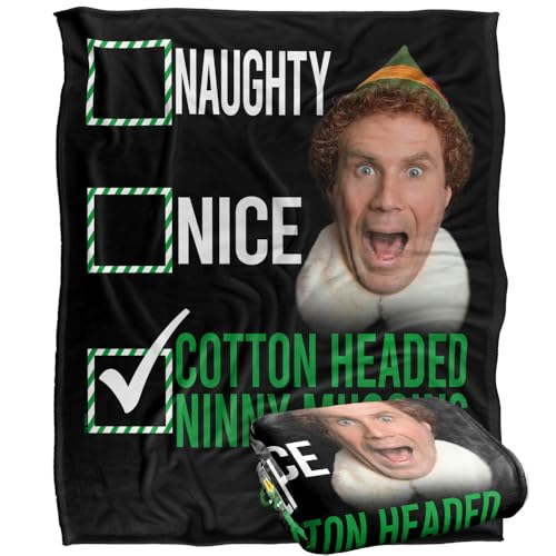 Elf Not Naughty Not Nice Silky Touch Super Soft Throw Blanket 152 X 127 Cm