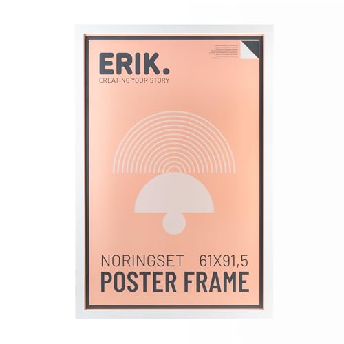 Grupo Erik Poster Frame 61 x 91.5cm - White Photo Frames Wall, Large Picture Frames, Family Photo Frame, Art Wall Decor - New Home Gifts, Home Decor Gifts