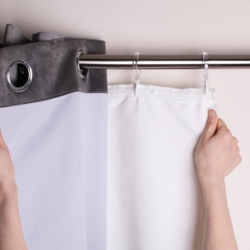 Fusion Eyelet Blackout Lining White Eyelet Curtains (229 x 183cm) – Lined – Polyester Window Curtains