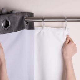 Fusion Eyelet Blackout Lining White Eyelet Curtains (229 x 183cm) – Lined – Polyester Window Curtains