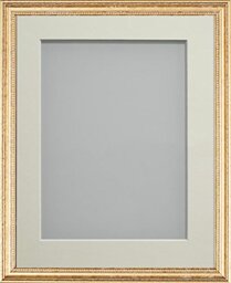 Frame Company Beatrice Range Gold Ornate Wooden Picture Frame With Ivory Mount, 8x6 for 6x4 *Choice of Mount Colours and Sizes* Fitted with Real Glass
