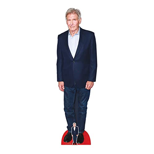 Star Cutouts CS992 Harrison Ford Blue Suit Cutout with Mini - Free Standing, Quick Set Up, Movie parties and fan gifts